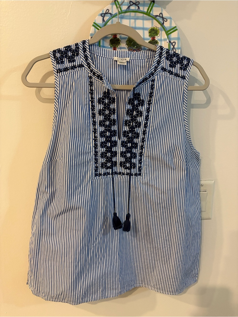 J.Crew lightweight, cotton sleeveless tunic style top
